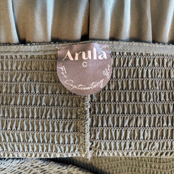 ARULA Sage Green Tiered Maxi Dress Halter Neck Boho Chic Casual 3X - Picture 5 of 5